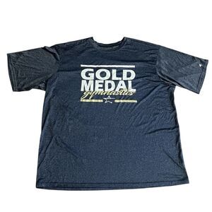 Gold Medal Gymnastics Men's Navy Dry fit T-Shirt 3XL
